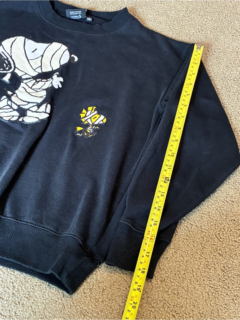 Peanuts Halloween Sweats Outfit Set S Sweatshirt & Joggers Snoopy Trick or Treat - Picture 8 of 12